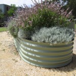 400mm high pale eucalypt raised colorbond garden bed